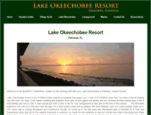 Tablet Screenshot of lakeokeechobeeresort.com